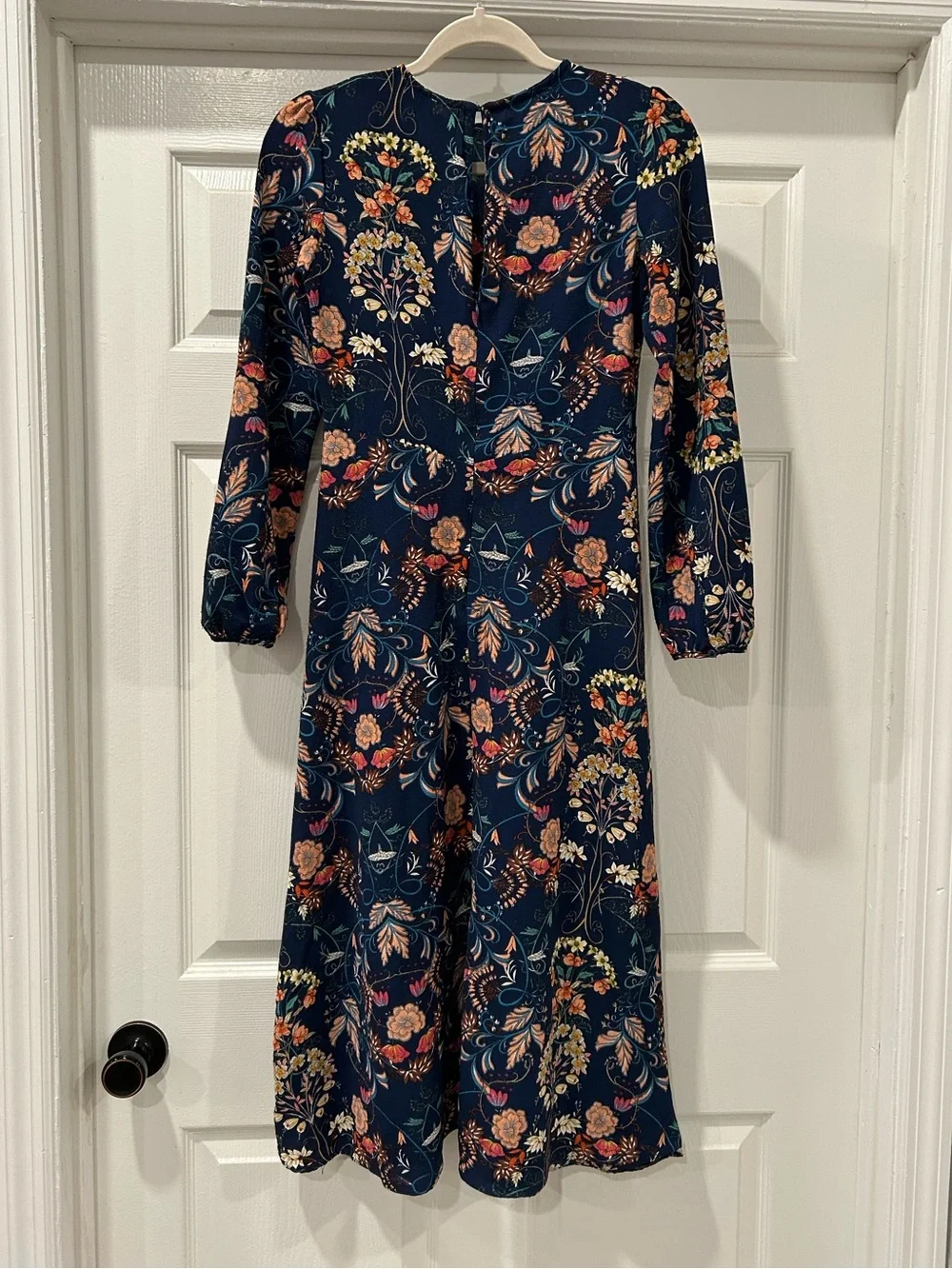I Madeline Garden Splendor Floral Empire Waist Midi Dress Size Small - Picture 5 of 12